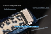 Hublot Big Bang Snow Leopard Chrono Miyota OS20 Quartz PVD Case with White/Black Markers and Leopard Leather Bracelet