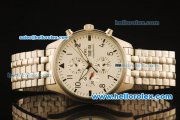 IWC Schaffhausen Automatic Movement with White Dial and ssband