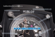 Hublot Masterpiece MP 08 Antikythera Sunmoon Asia 2813 Automatic PVD Case Skeleton Dial Grey Leather Strap and White Markers