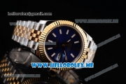 Rolex Datejust II Asia 2813 Automatic Two Tone Case/Bracelet with Blue Dial and Stick Markers (BP)