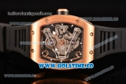 Richard Mille RM 038 Asia Automatic Rose Gold Case with Skeleton Dial and Black Inner Bezel - White Dot Markers