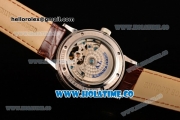 A.Lange&Sohne Tourbilon Pour Le Merite Asia Automatic Steel Case with White Dial and Brown Leather Strap