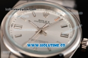 Rolex Air King Asia Automatic Full Steel with Silver Dial and White Stick Markers