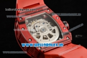 Richard Mille RM 11-03 Swiss Valjoux 7750 Automatic Ceramic Case Black Dial With Arabic Numeral Markers Red Rubber Strap