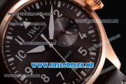 IWC Big Pilot Clone IWC 521111 Automatic Rose Gold Case with Brown Dial and Brown Leather Strap Arabic Numeral Markers