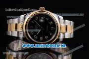 Rolex Day-Date II Asia Automatic Two Tone Case/Bracelet with Black Dial and Luminous Hands