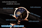 Patek Philippe Grand Complitcations Asia HT1035-Tourbillon Automatic Rose Gold Case with Black Leather Strap Roman Numeral Markers and Black Dial