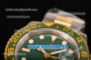 Rolex GMT-Master II Oyster Perpetual Automatic Two Tone with Green Bezel, Green Dial and White Round Bearl Marking-Small Calendar
