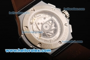 Hublot Big Bang Swiss Valjoux 7750 Automatic Movement Full Ceramic with Brown Dial and Brown Rubber Strap - 1:1 Original