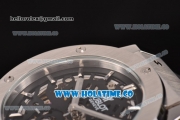 Hublot Classic Fusion Asia 6497 Manual Winding Steel Case with Skeleton Dial and Stick Markers