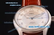 IWC Pilot's Mark XVI Swiss ETA 2892 Automatic Steel Case with Numeral Markers and Brown Leather Strap