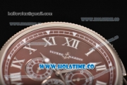 Ulysse Nardin Marine Chrono Asia Automatic Steel Case with Roman Numeral Markers and Brown Dial