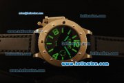 U-Boat Italo Fontana Swiss ETA 6497 Manual Winding Titanium Case with Black Dial and Green Markers-1:1 Original