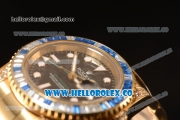 Rolex GMT-Master II Diamond Bezel With Original Functional Movement YG Case 116758SA pave