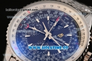 Breitling Montbrillant Datora Chrono Swiss Valjoux 7751 Automatic Steel Case/Bracelet with Black Dial and Stick Markers - 1:1 Original (J12)