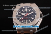 Audemars Piguet Royal Oak Offshore Diver Asia 2813 Automatic Steel Case with Black Dial and White Stick Markers Rubber Strap (EF)