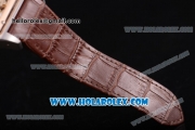 Cartier Santos Tourbillon Asia Automatic Steel Case with Rose Gold Bezel and White Dial - Roman Numeral Markers