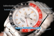 Rolex GMT-Master Swiss ETA 2846 Automatic Movement Steel Case with White Dial and Ceramic Bezel