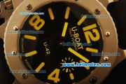 U-Boat Italo Fontana Swiss ETA 6497 Manual Winding Titanium Case with Black Dial and Yellow Markers-1:1 Original
