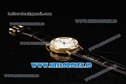 Breguet Classique Japanese Miyota 9015 Automatic Movement Yellow Gold White Dial and Roman Numeral Markers Leather Strap (FF)