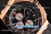 Audemars Piguet Royal Oak Offshore Chrono Swiss Valjoux 7750 Automatic Rose Gold Case with Stick Markers and PVD Bezel - 1:1 Best Edition (NOOB)