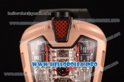 Hublot MP-05 LaFerrari Limited Edition Asia Automatic Rose Gold Case with Skeleton Dial and Black Rubber Strap