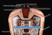 Hublot MP-05 LaFerrari Limited Edition Asia Automatic Rose Gold Case with Skeleton Dial and Black Rubber Strap