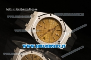 Audemars Piguet Royal Oak Swiss Ronda 763 Quartz Champagne Dial Rubber Strap