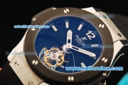 Hublot Big Bang Swiss Tourbillon Automatic Movement Steel Case with Black Dial and Black Rubber Strap