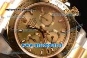 Rolex Daytona Two Tone YG Rolex 4130 Auto Best Edition 1:1 Clone Gold Dial Stick 116503