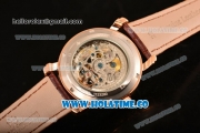 Vacheron Constantin Malte Asia Automatic Rose Gold Case with White Skeleton Dial and Roman Numeral Markers