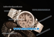 Rolex Datejust 37mm Swiss ETA 2836 Automatic Steel Case with Jubilee Steel Bezel White MOP Dial Diamond Steel Bracelet