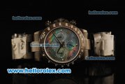 Rolex Daytona Chronograph Swiss Valjoux 7750 Automatic Movement PVD Case with Blue MOP Dial and PVD Strap