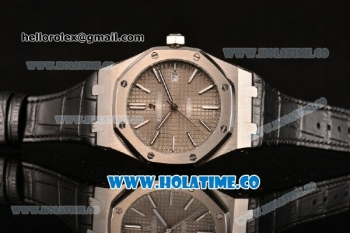 Audemars Piguet Royal Oak 41MM Asia Automatic Steel Case with Grey Grids Dial and Stick Markers