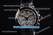 Rolex Daytona Swiss Valjoux 7750 Automatic Stainless Steel Case/Bracelet with Stick Markers and White Dial