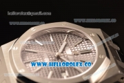 Audemars Piguet Royal Oak 41mm Grey Dial Automatic Clone Ap 3120 Movement Black Leather 15500ST.OO.1220ST.02 JH