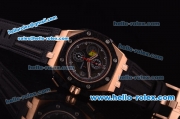 Audemars Piguet Ruben Baracello Grand Prix Limited Edition Swiss Valjoux 7750 Automatic Rose Gold Case with PVD Bezel and Black Leather Strap-1:1 Original