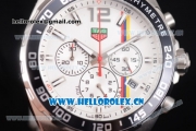 Tag Heuer Formula 1. James Hunt Miyota Quartz Stainless Steel Case/Bracelet with White Dial and Stick/Arabic Numeral Markers