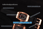 Richard Mille RM 007 Miyota 9015 Automatic Rose Gold Case with Skeleton Dial and White Arabic Numeral Markers (K)