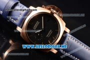 Panerai Luminor Marina 1950 3 Days Automatic PAM00359R Asia ST25 Automatic Rose Gold Case with Black Dial and Stick/Arabic Numeral Markers Blue Leather Strap