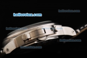 Panerai Luminor PAM 253 Automatic Movement Black Dial with Green Stick Markers/Arabic Numerals and Black Leather Strap