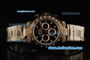 Rolex Daytona Oyster Perpetual Swiss ETA 7750 Automatic Movement Full PVD with Black Dial and White Stick Markers