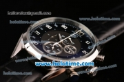 Tag Heuer Mikrograph Chrono Miyota OS10 Quartz Steel Case with White Markers and Black/Grey Dial