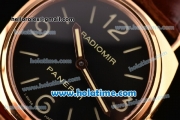 Panerai Radiomir PAM00231 Swiss ETA 6497 Manual Winding Rose Gold Case with Stick/Numeral Markers and Black Dial - 1:1 Original (H)