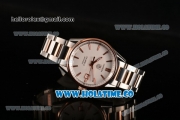 Tag Heuer Carrera Calibre 5 Automatic Swiss ETA 2824 Automatic Steel Case with White Dial Rose Gold Bezel and Stick Markers