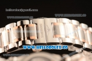 Longines Master Swiss ETA 2824 Automatic Two Tone Case with White Dial and Two Tone Bracelet