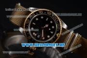 Rolex GMT-Master II Asia 2813 Automatic Steel Case with Black Dial and Army Green Nylon Strap Dot Markers