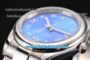 Rolex Datejust II Asia 2813 Automatic Full Steel with Blue Dial and Roman Numeral Markers