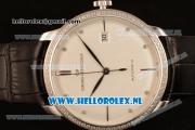 Girard Perregaux 1966 9015 Auto Steel Case with White Dial and Black Leather Strap