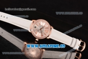 Blancpain Women Ladybird Ultraplate Miyota 9015 Automatic Rose Gold Case with Diamonds Bezel and Silver Dial (G5)